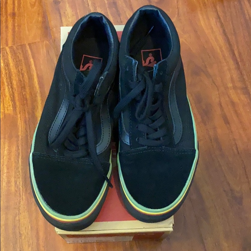 Old Skool Vans - (RASTA)